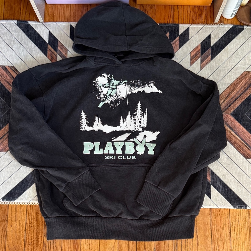 PLAYBOY Black Ski Club Hoodie